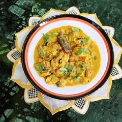A picture of Paddy Straw Mushroom Curry With Mustard Paste.