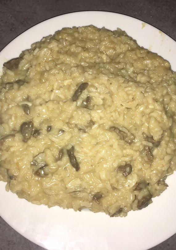 Una foto de Risotto con ternera