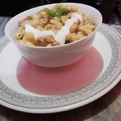 A picture of White Sauce pasta.
