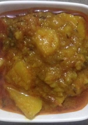 A picture of Bottle Gourd curry.