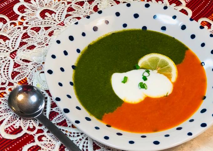 Red and Green Vegetables Soup