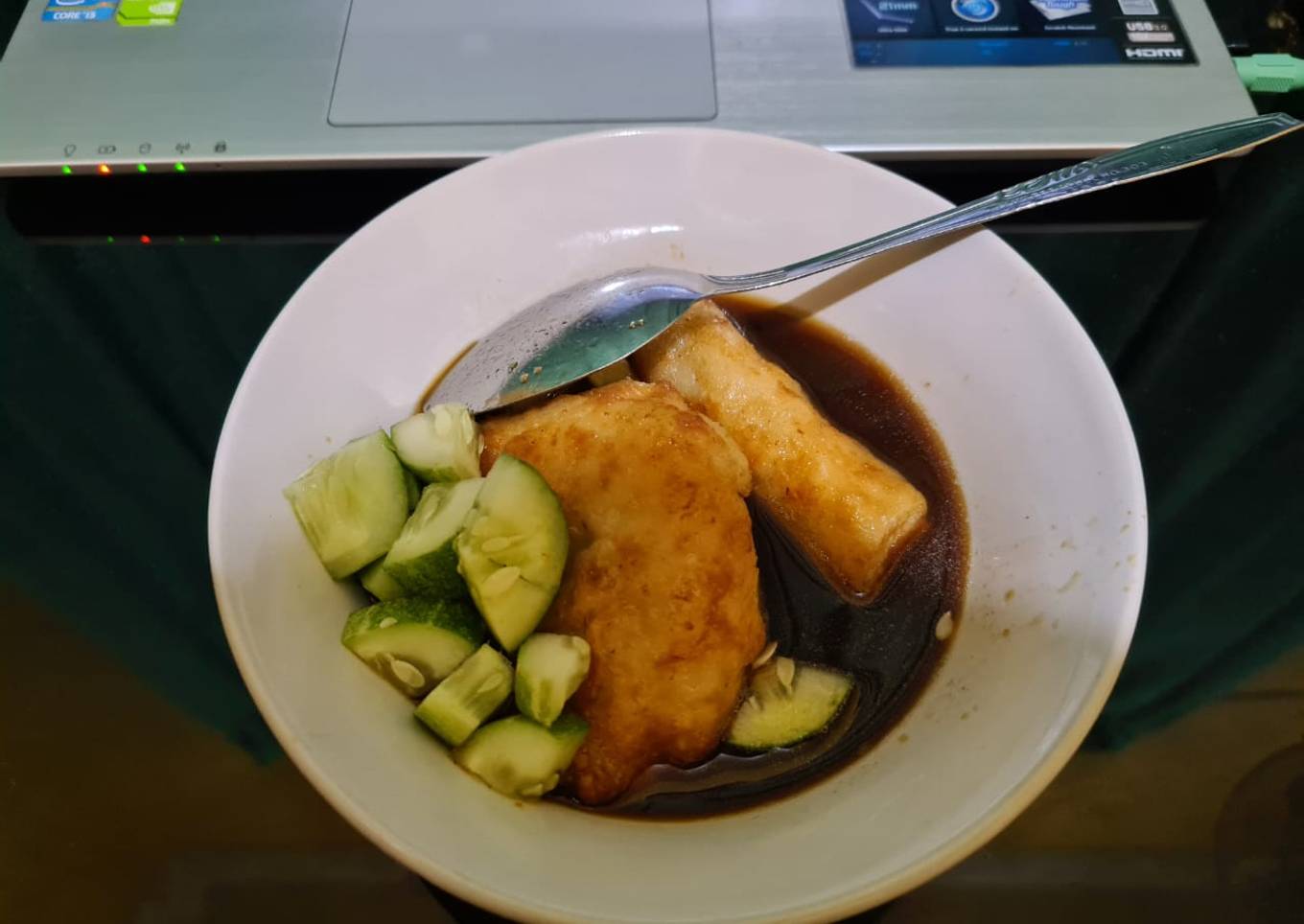 Pempek lenjeer ikan gabus