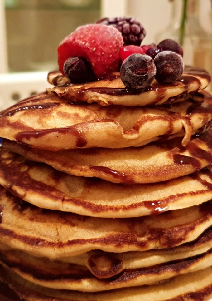 Una foto de Receta de Tortitas o Pancakes ¡En 5 minutos con Truco!