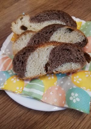 Húsvéti fonott kalács (tej és tojásmentes) recept fotója