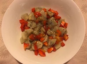 Una foto de Papas de topinambur en ensalada