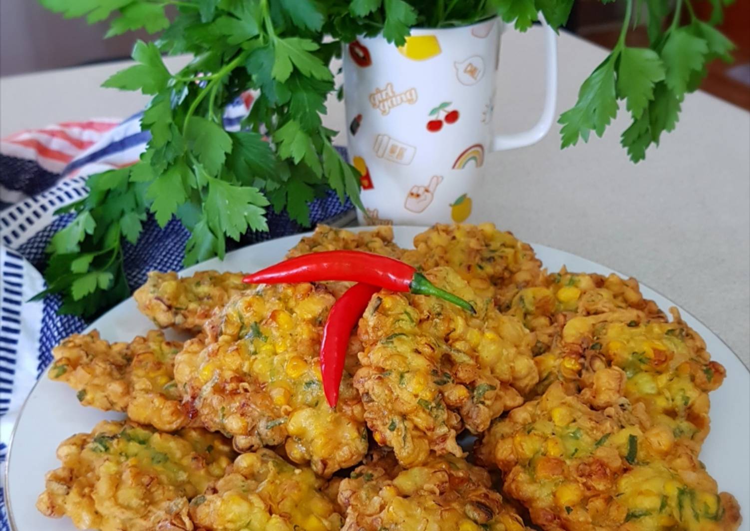 Indonesian Corn Fritters (Dadar Jagung or Perkedel Jagung) Recipe by