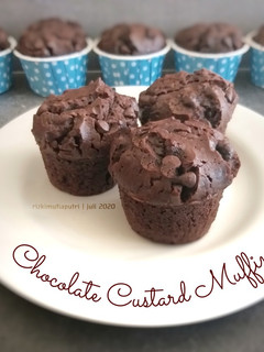 Foto resep Chocolate Custard Muffin