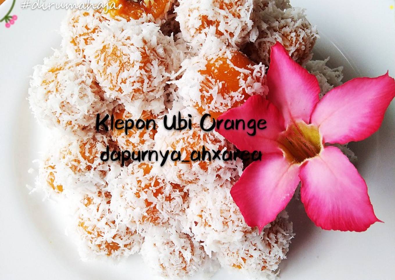 Klepon Ubi Orange.. enak kenyal