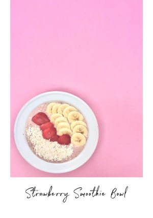 Foto resep Strawberry Banana Smoothie Bowl