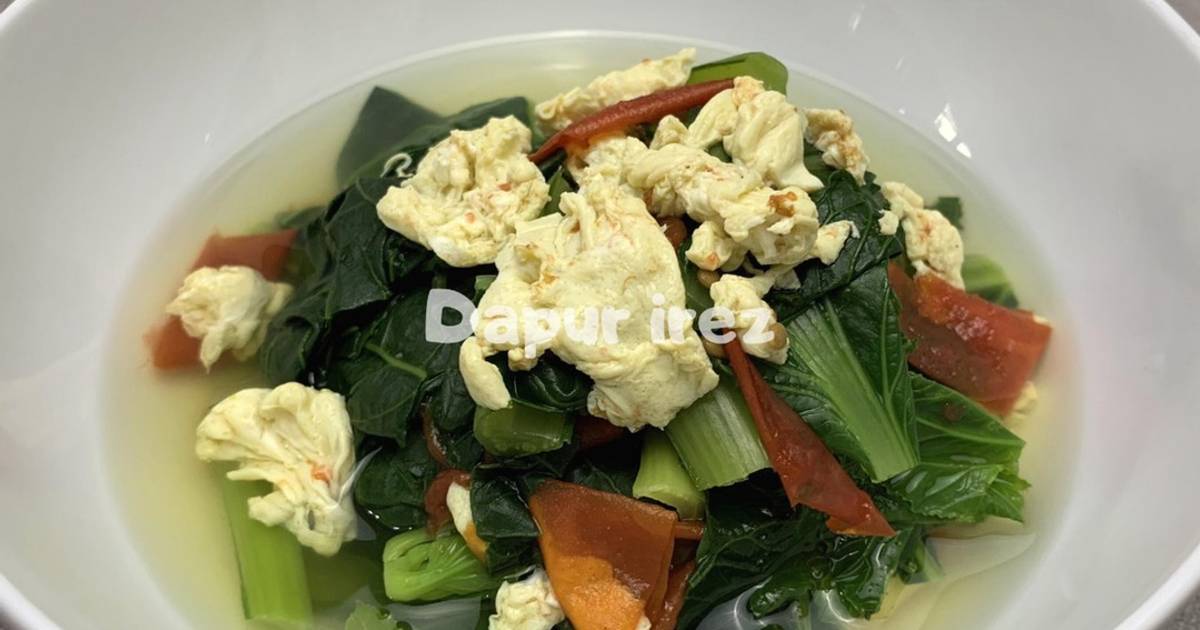 Resep Sayur Sawi Telur Super Simple Dan Sehat Tanpa Bawang Tanpa