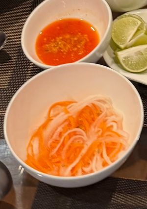 A picture of Đồ Chua - Vietnamese Pickle Carrot and Radish.