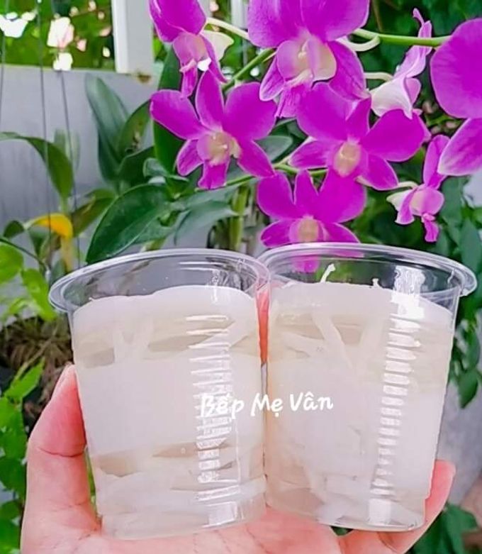 Hình của món Rau câu dừa ly.