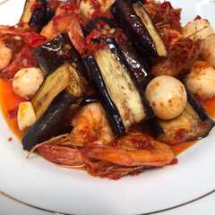 Udang terong telur puyuh balado রেসিপির প্রধান ছবি