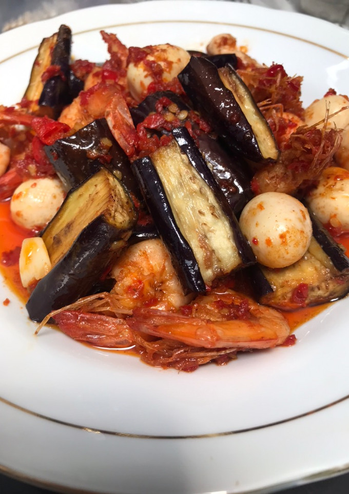 Foto resep Udang terong telur puyuh balado