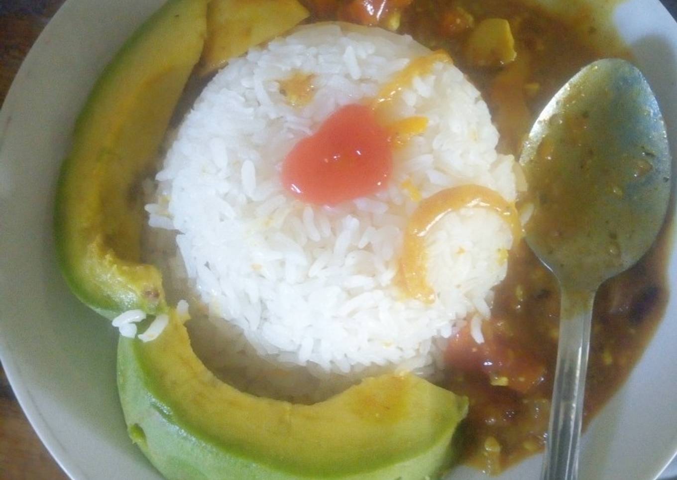 Creamy Egg Curry and milk Rice