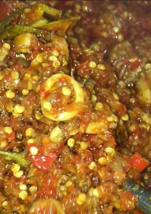 Foto resep Sambel cumi asin pedas