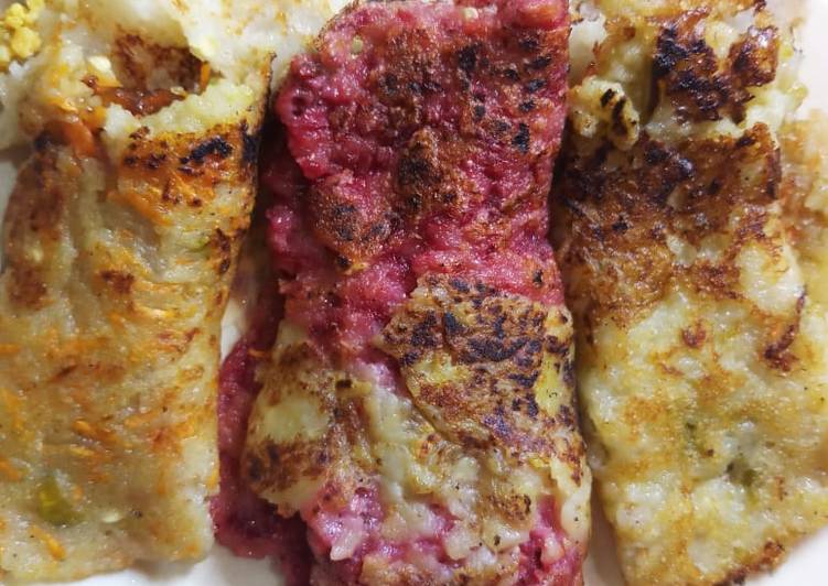Recipe of Any-night-of-the-week Veggies stuffed Cheela roll