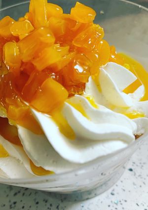 Φωτογραφία της συνταγής Cheesecake με γλυκό του κουταλιού καλαμπόκι