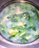 Canh trai nấu rau cải củ