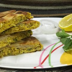 A picture of Egg Mughlai Paratha.