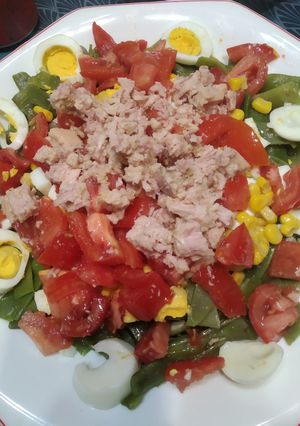 Una foto de Ensalada de judías verdes