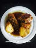 Bengali style Potato with Rui fish curry