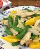 甜豆炒雞胸