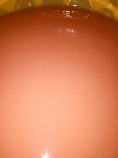 A picture of Pineapple 🍍 and melon 🍉 smoothie.