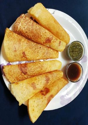 A picture of Plain Moong Dal Dosa.