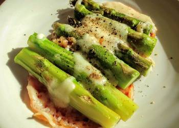 Fresh, Cooking Recipe Asparagus with Ham  Cheese Savory Delicious