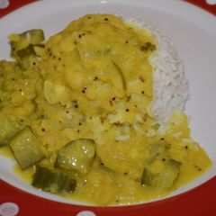 A picture of Cucumber Dal.