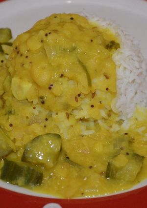 A picture of Cucumber Dal.