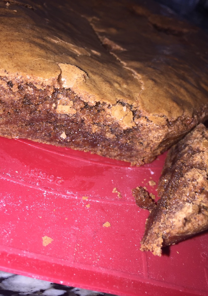 Una foto de Brownie sin chocolate súper húmedo!