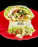 Lettuce Wrap Paneer Salad Sandwich