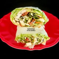 A picture of Lettuce Wrap Paneer Salad Sandwich.