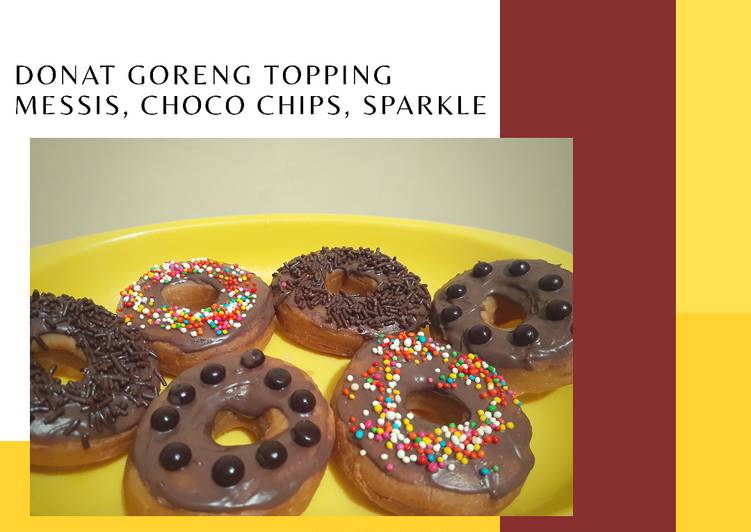 [44] Donat Goreng Topping Meises, Chocochips & Sparkle