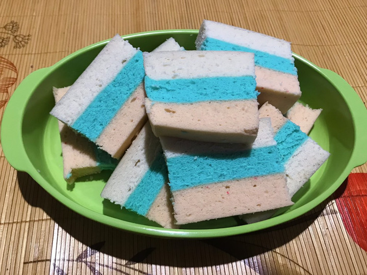 Resep Bolu pelangi putih telur, Enak