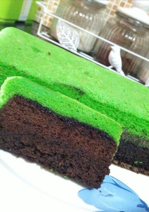 Foto resep Bronis pandan coklat kukus