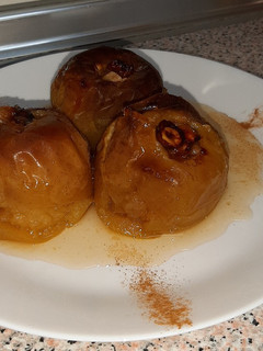 Una foto de Manzanas asadas al moscatel