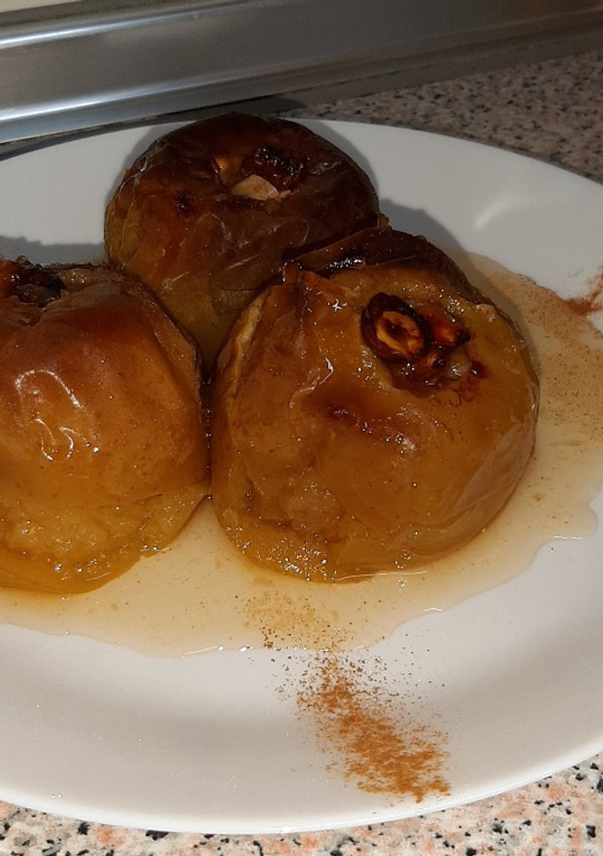 Una foto de Manzanas asadas al moscatel