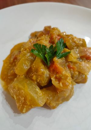 Padlizsán curry recept fotója