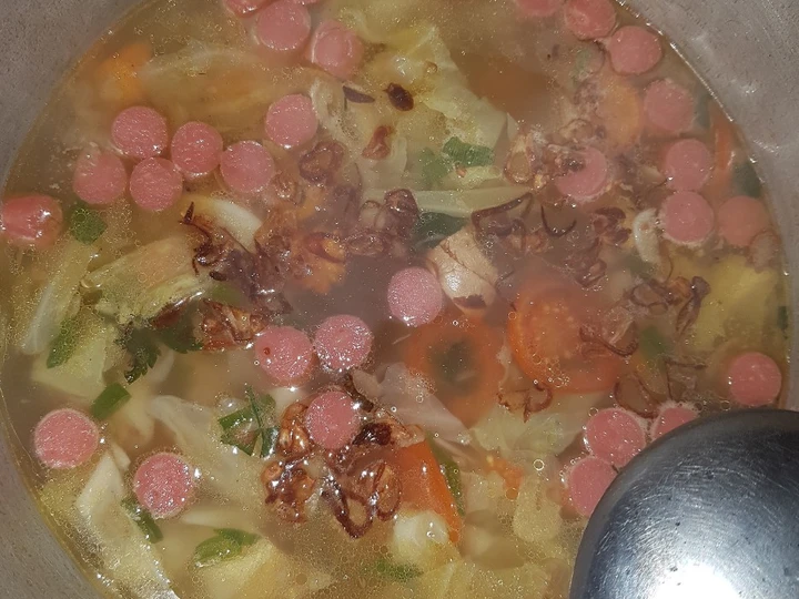 Cara Mudah Membuat Resep Sayur sop sosis sapi yang Enak