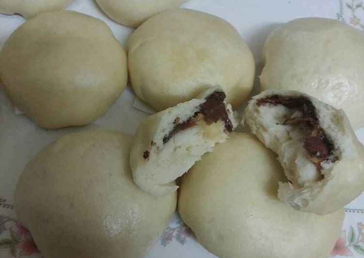 Bakpao lembut isi nutella dan kacang