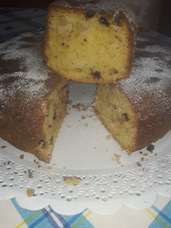 Una foto de Torta de pera y chocolate