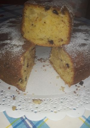 Una foto de Torta de pera y chocolate