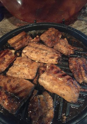 A picture of Marinated salmon.