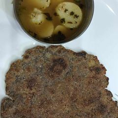 A picture of Singhare Ke aate ka paratha.