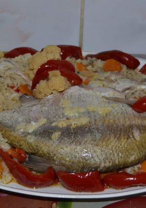 O poză a rețetei Platică pe pat de orez la crock pot!.