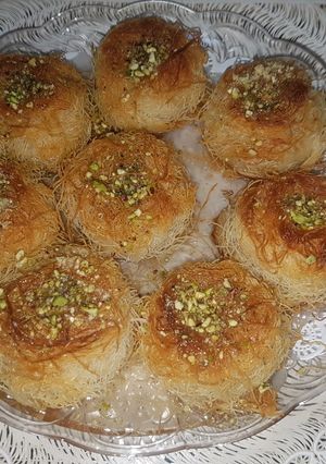 صورة لوصفة كنافة بالقشطة
