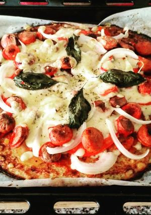 Una foto de Masa para pizza de coliflor | Keto, cetogénico, método Grez